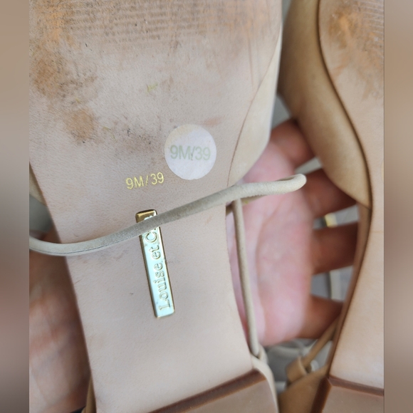 Louise Et Cie Elegant Beige Cream Lace-Up Women's Ballet Falts Shoes Sz 9 - Picture 9 of 11